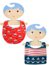 (BIB2) Baby Bib Pattern Basic Set  (0-24M)