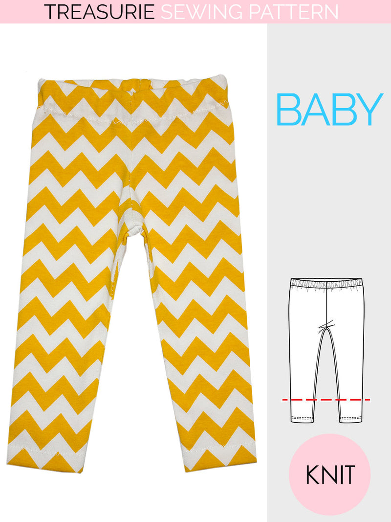 Baby Leggings Sewing Pattern - Simple – TREASURIE