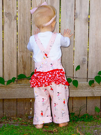 Chelsea ruffle romper baby girls digital downloadable PDF sewing pattern, baby clothing pattern