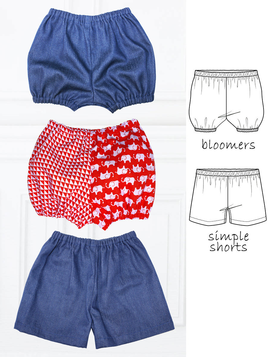 Bloomer Pattern & Shorts Pattern – TREASURIE