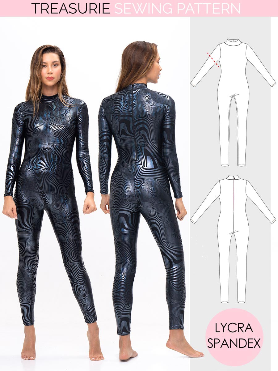 Body Suit Sewing Pattern For Women In Small Size - Do It Yourself