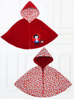 MAISIE - Girls Reversible Cape Pattern, Little Red Riding Hood Applique ...