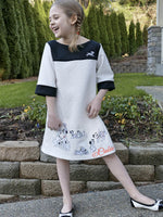 CHARLOTTE - Girls Dress Patterns - Stretch, Short & 3/4 Sleeves
