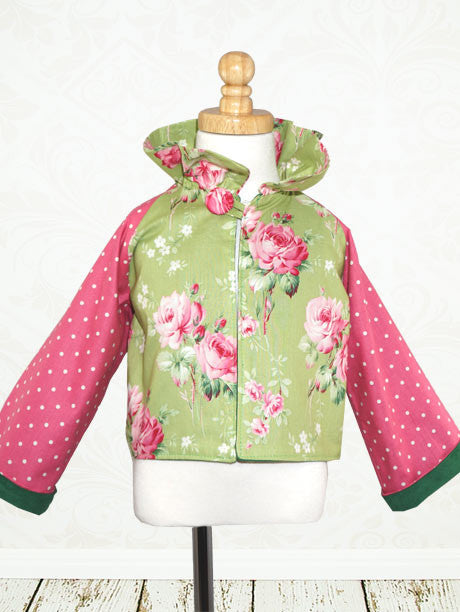 Reversible Jacket girls digital downloadable PDF sewing pattern, sew children's clothing pattern 