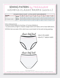 Panties Pattern CLASSIC - Womens (U303-L)