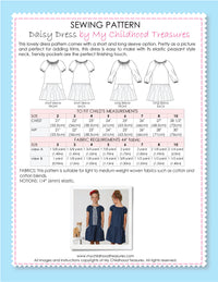 Daisy girls dress sewing pattern by MCT