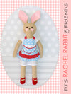 18 inch doll clothes patterns  - APRON (D1302)