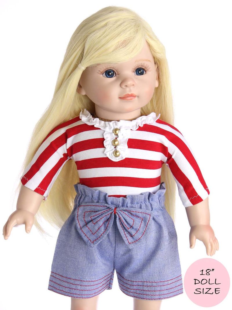 American Girl style 18 inch doll clothes sewing pattern LEGGINGS – TREASURIE