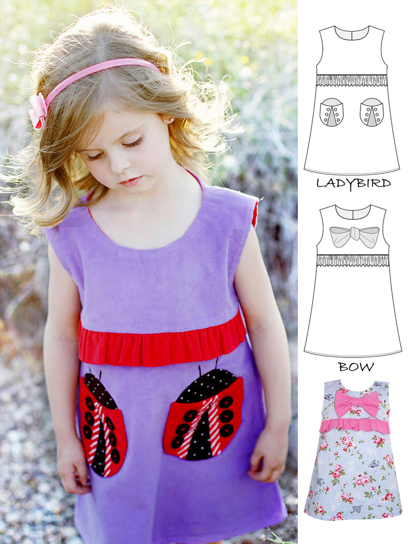 Baby top pattern pdf, baby dress pattern, girls sewing patterns