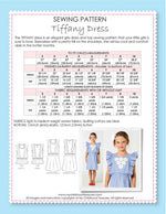 TIFFANY - Girls Dress Pattern, Top Sewing Pattern