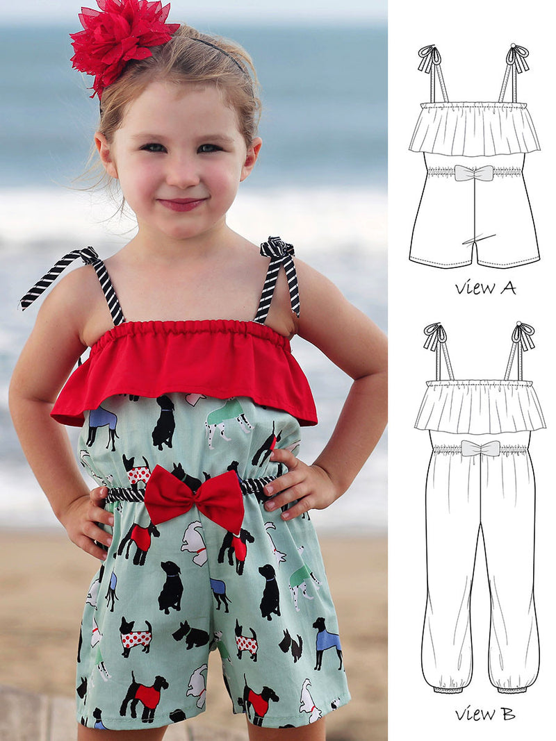 girls romper pattern