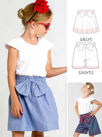 high waisted skirt pattern, high waisted shorts pattern