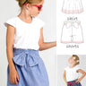 high waisted skirt pattern, high waisted shorts pattern