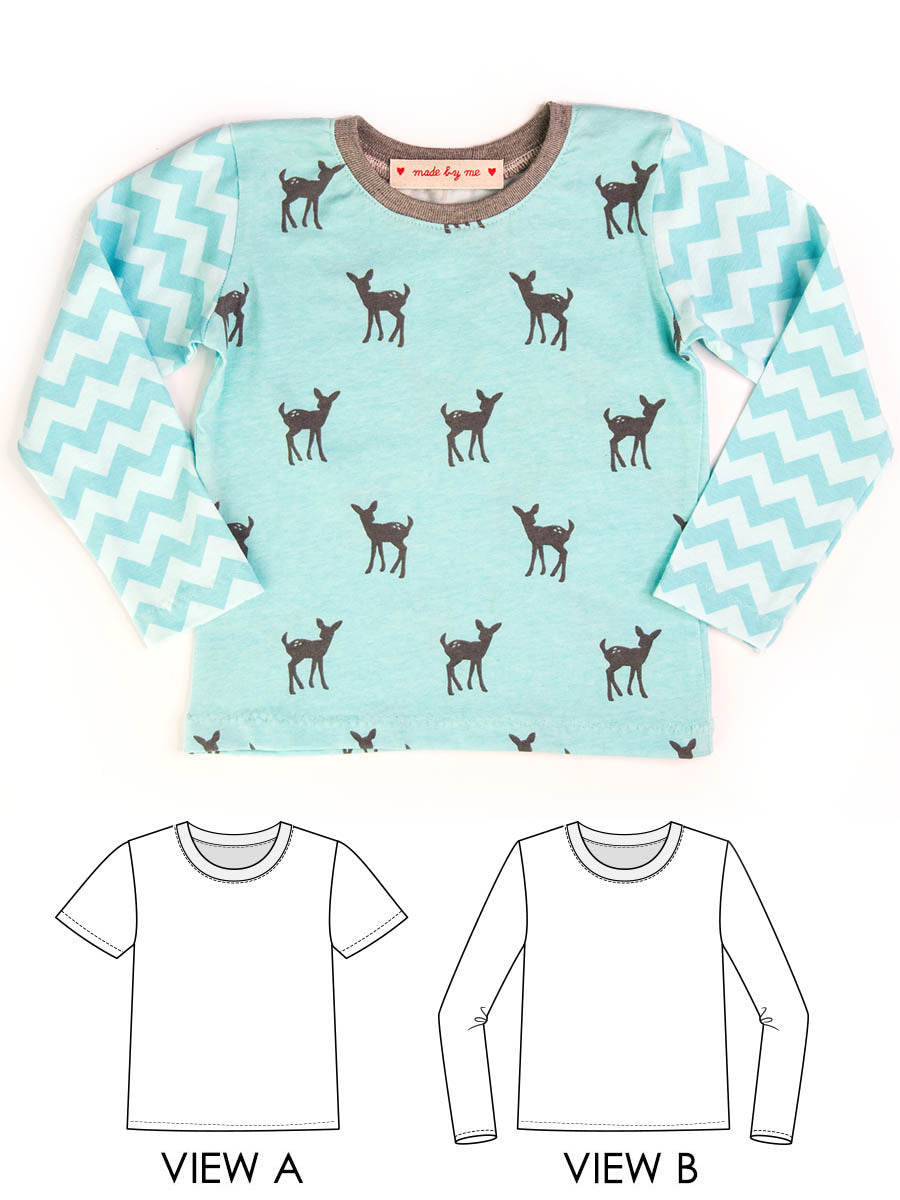 tshirt pattern, baby tshirt pattern, kids tshirt pattern