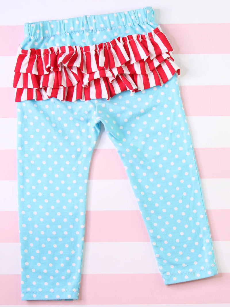 Tiffany's Bow & Ruffle Leggings | downloadable PDF sewing pattern for girls  & toddlers size 2t-12.