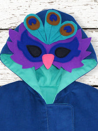 Peacock costume cape girls digital downloadable PDF sewing pattern,sew children's clothing pattern, reversible cape