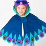 Peacock costume cape girls digital downloadable PDF sewing pattern,sew children's clothing pattern, reversible cape