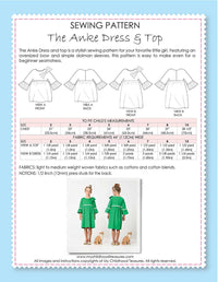 Anke dress sewing pattern by MCT