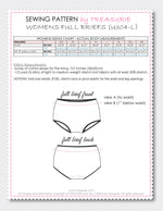 Panties Pattern FULL BRIEF - Womens (U304-L)
