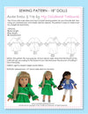 18 inch doll clothes patterns - ANKE DRESS & TOP (D1301)