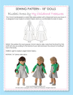 18 inch doll clothes patterns - BLUEBELL DRESS (D1304)