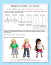 18 inch doll clothes patterns - KACI PANTS (D1311)