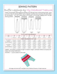 Leggings Sewing Pattern - RUFFLED