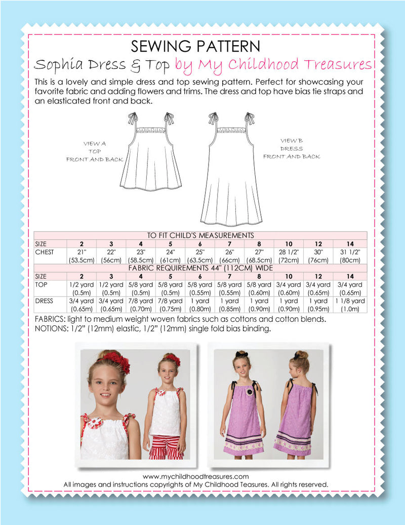 Sophia sewing pattern by MCT