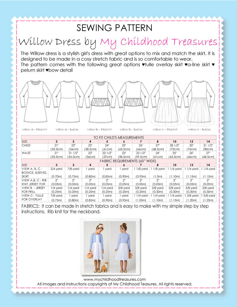 girls dress sewing pattern