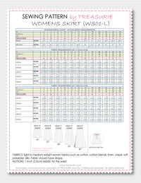 Skirt patterns, womens skirt patterns by Treasurie