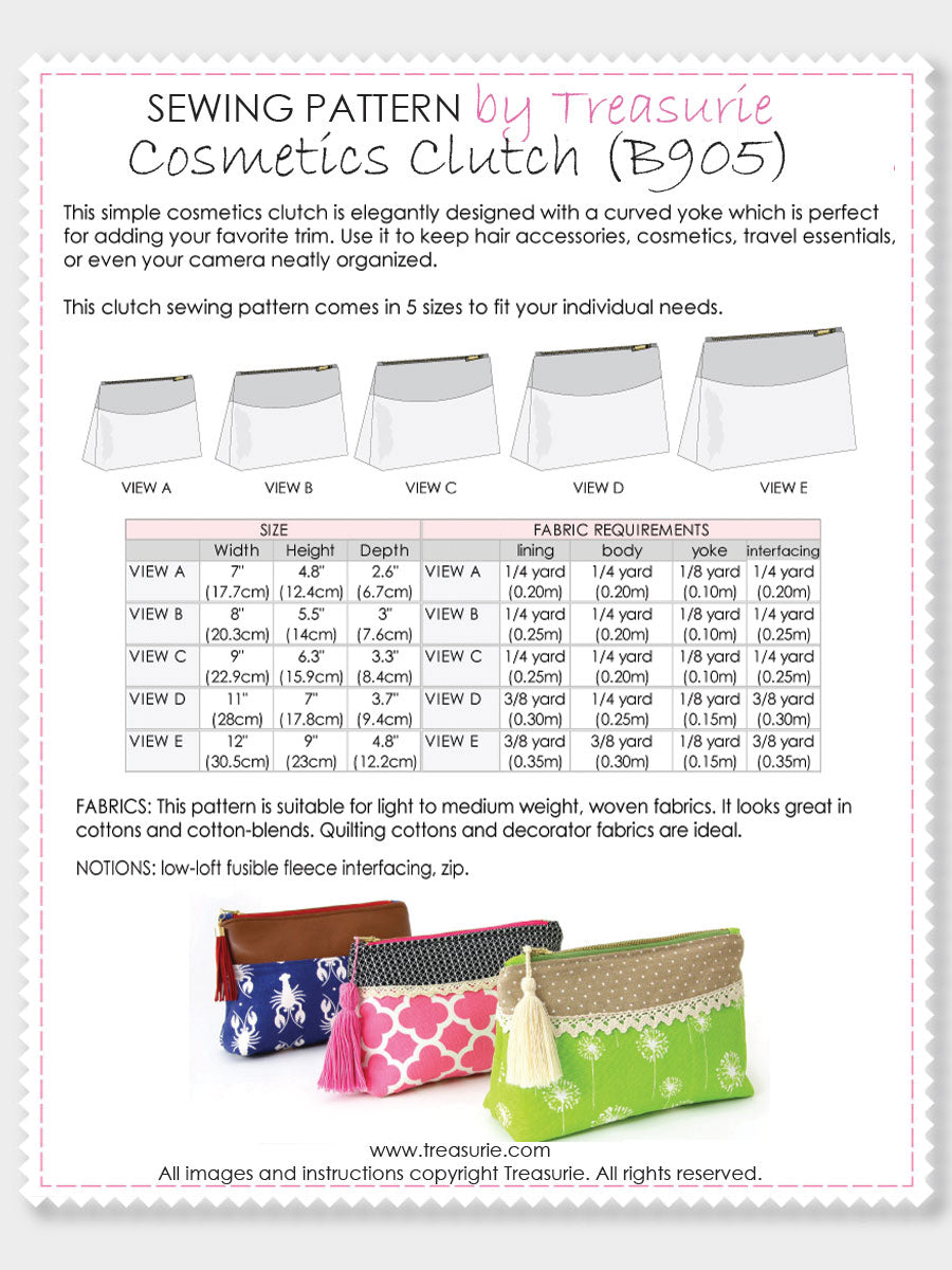 (B905) Cosmetics Clutch Pattern