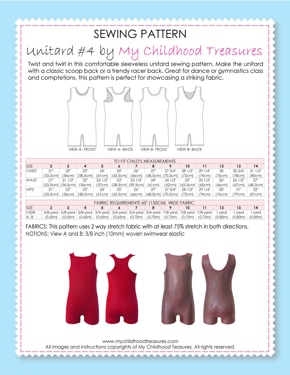 Unitard Patterns - Girls UNITARD#4 (LU04) – TREASURIE unitard-patterns-girls-unitard-4-lu04-treasurie