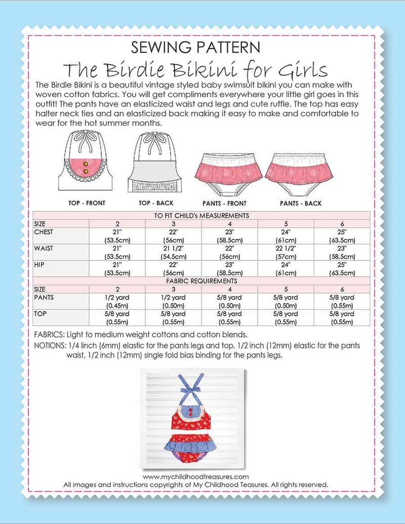 toddler bikini pattern