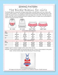 BIRDIE - Toddler Swimsuit Sewing Pattern (2-6T)