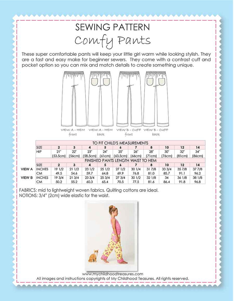 COMFY - Kids Pants Sewing Pattern
