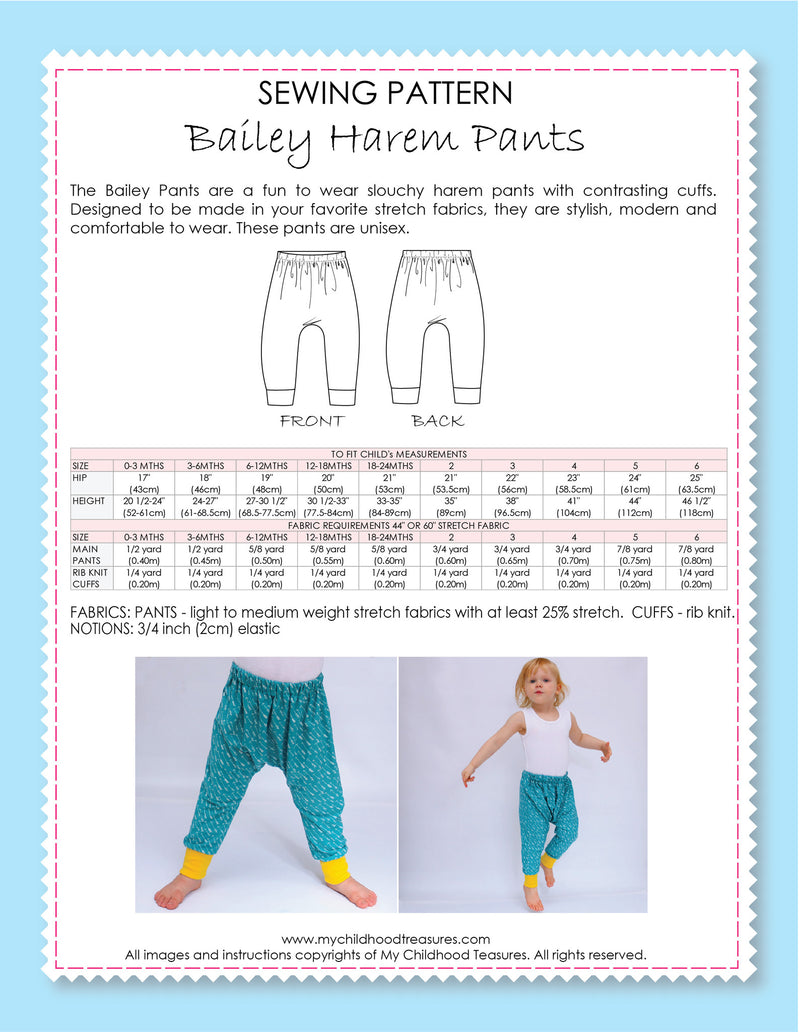 harem pants pattern
