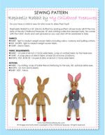 RAPHAELLO - Rabbit Toy Sewing Pattern (T1202)