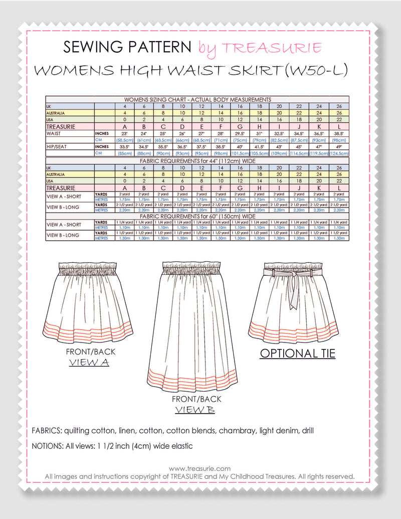THREE PLEAT SKIRT PATTERN– The Assembly Line shop