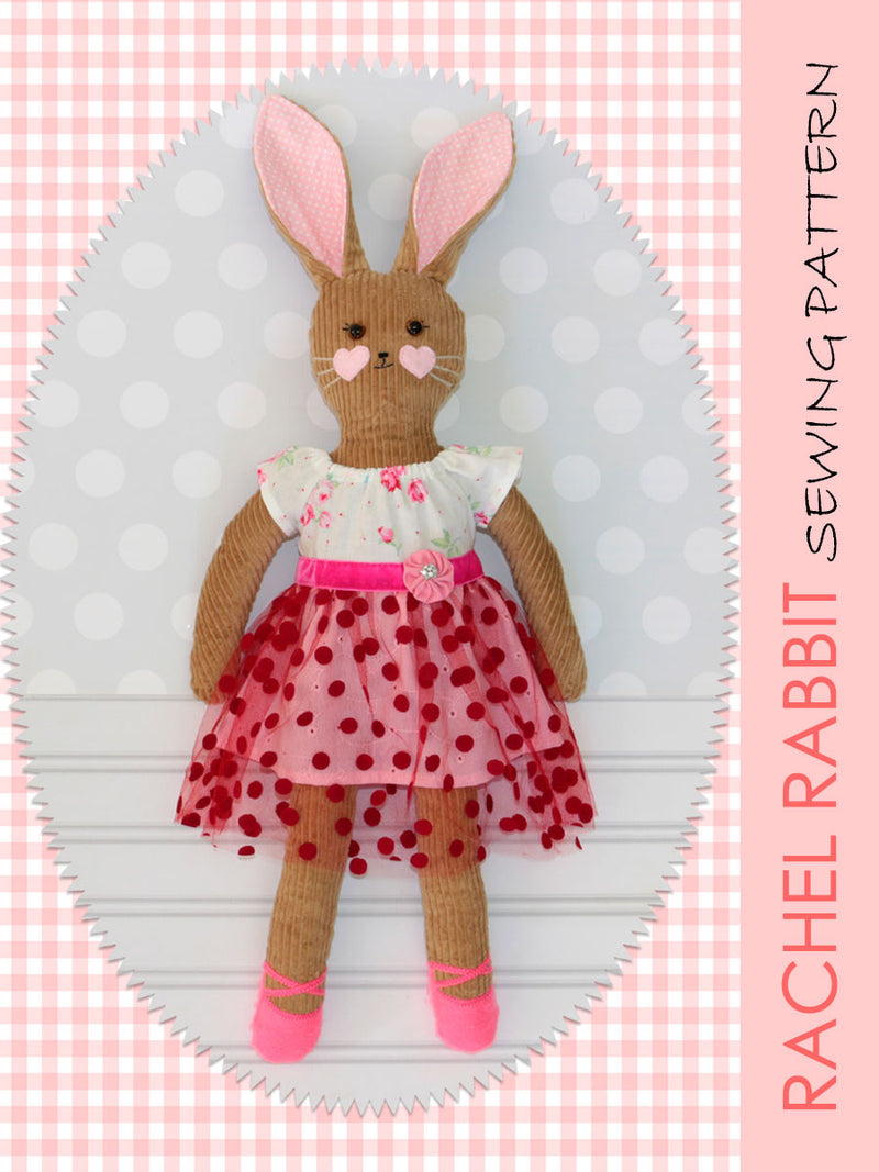 rabbit softie sewing pattern, Rachel Rabbit pattern