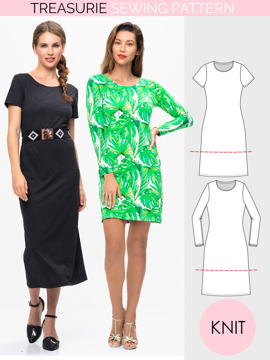 Stretch Dress Sewing Pattern | Womens – TREASURIE