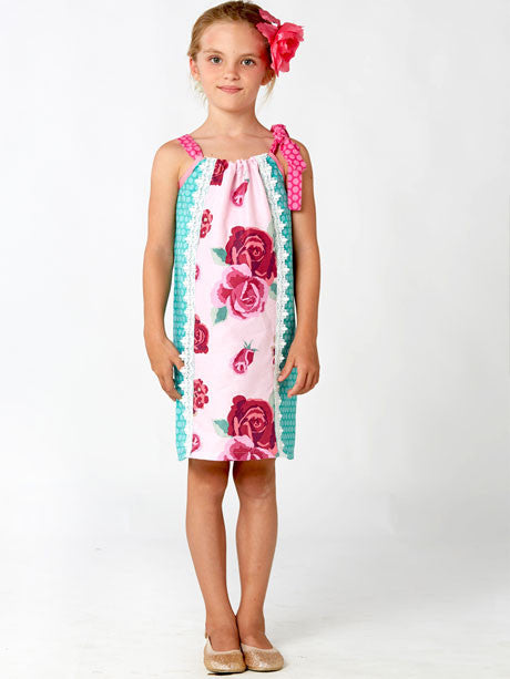 girls sewing pattern, easy pillowcase dress sewing pattern, childrens sewing pattern