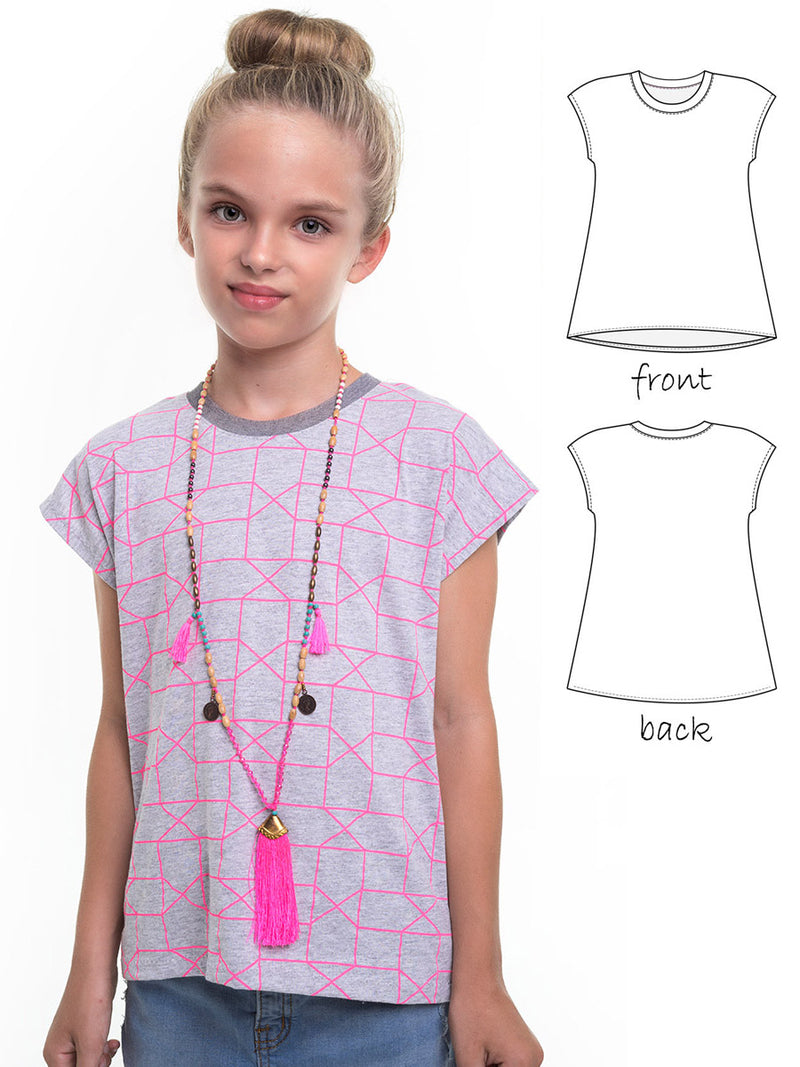 tshirt pattern, baby tshirt pattern, girls tshirt pattern