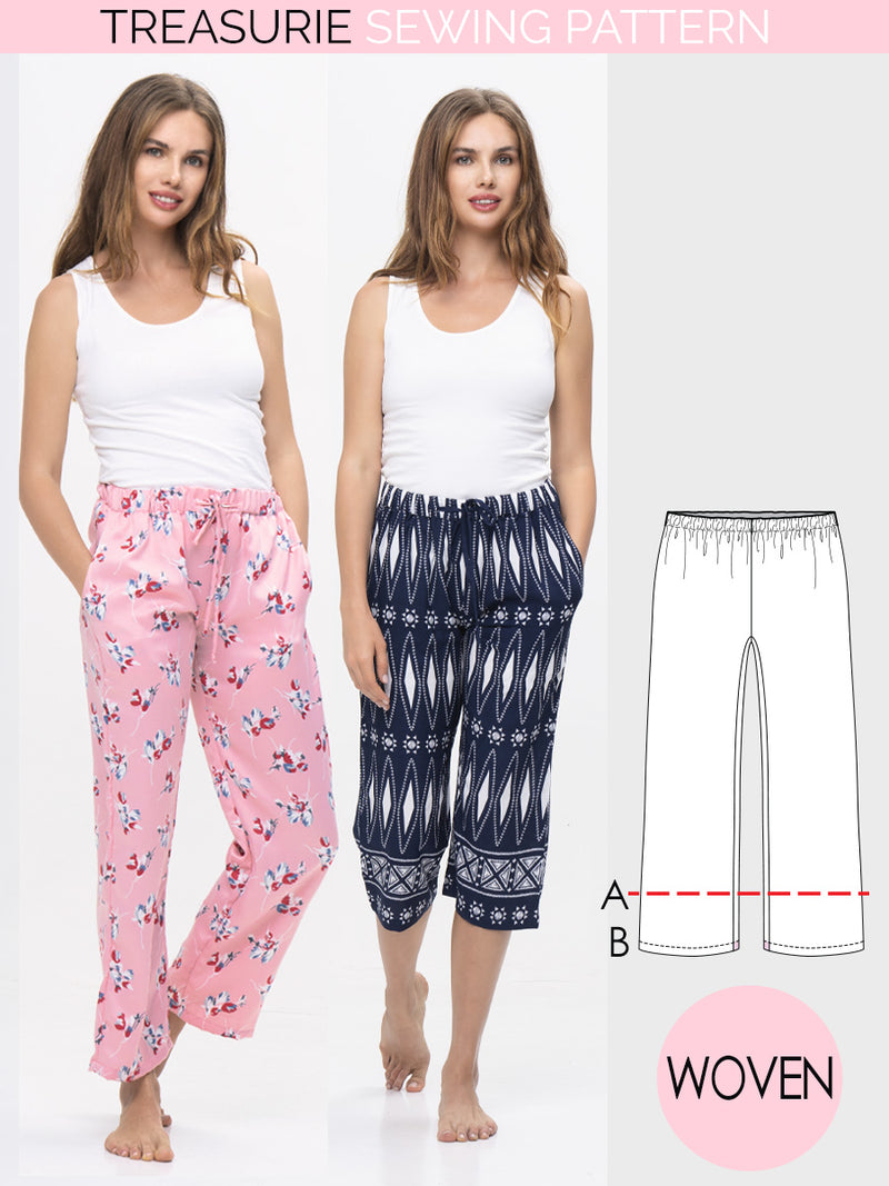 Ladies Lounge Pants Sewing Pattern - Whimsy Couture Sewing Patterns Products